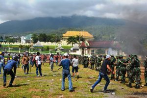 Korem 152/Babullah Gelar Latihan Pengamanan Pileg dan Pilpres Malut 2019