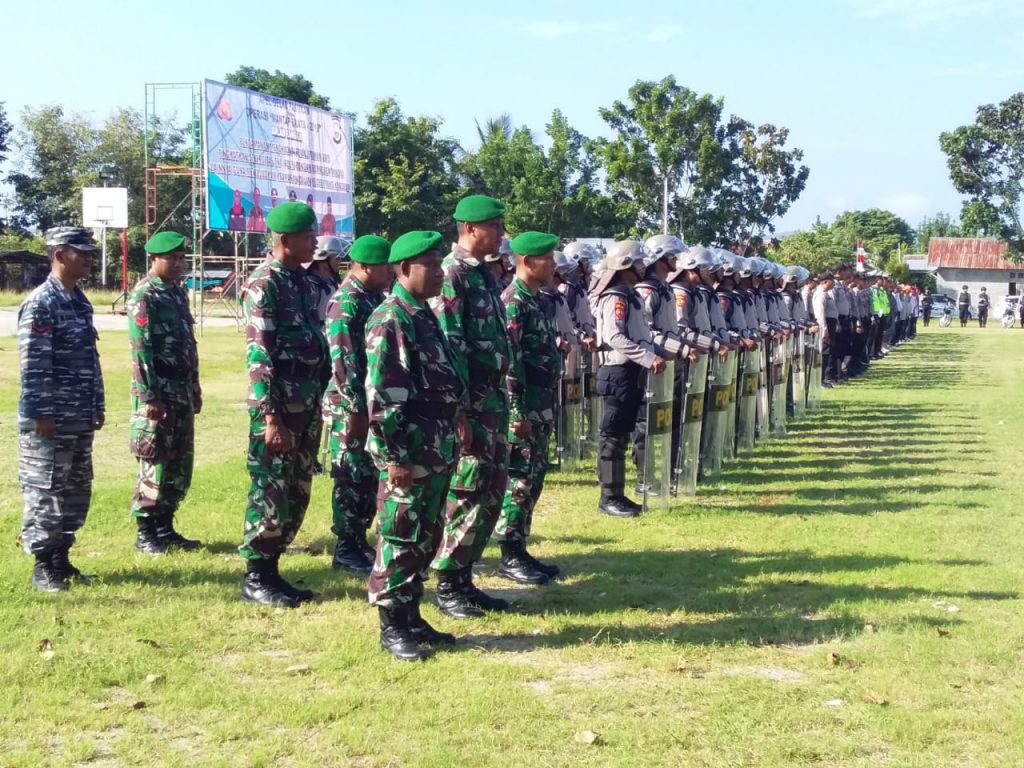 Polres Halteng Gelar Pasukan Apel Operasi Mantap Brata 2019 Sukseskan Pemilu