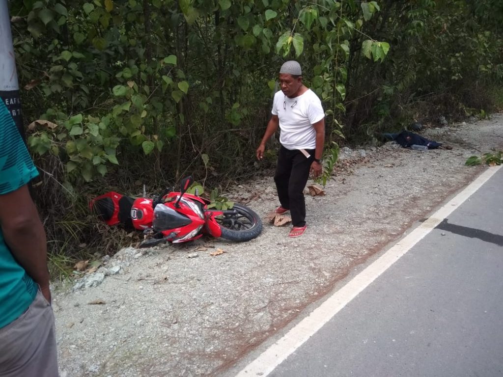 Karyawan PT IWIP Tewas KecelakaanTunggal di Jalan Area Bandara