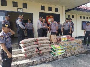 Polres Halsel Distribusi Bantuan Ke Polsek Gane Barat