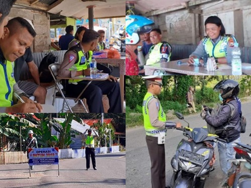 Polres Tidore Bersama Polsek Oba Utara Rajia Patuh Lalulintas