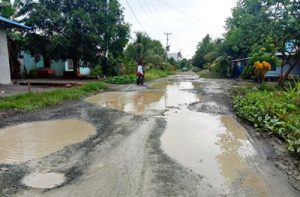 Kondisi Jalan Desa Lingkar Tambang Memprihatinkan