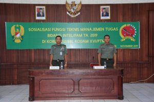 Sosialisasi Fungsi Teknis Manajemen Tugas Intel Jajaran Korem 152/Babullah