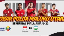Polda Maluku Utara Gelar Nonton Bareng Laga Semi Final Timnas U-23 di Ajang Piala Asia