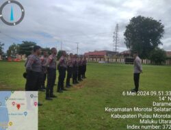 Polres Morotai Sambut Kedatangan Bintara Remaja dengan Mandi Air Kembang