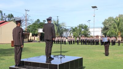 Kapolres Morotai Pimpin Upacara Hari Kesaktian Pancasila di Depan Kantor Polres