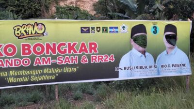 FPII Morotai Desak Kapolres Buru Pelaku Pengrusakan Baliho Paslon Rusli-Rio Sampai ke Lubang Semut