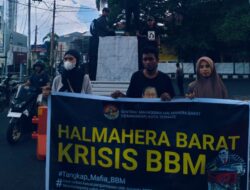 Soroti Kelangkaan BBM, SEMA HABAR Kota Ternate Gelar Aksi Di Polda Malut