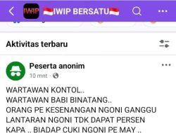 Akun Palsu Hina Wartawan di Grup IWIP BERSATU, Konten Bermuatan Kebencian Harus Dilaporkan