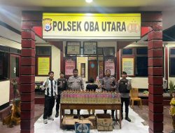 Polsek Oba Utara Gagalkan Penyelundupan 109 Botol Cap Tikus di Pelabuhan Sofifi