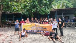 Pengurus Pokdarkamtibmas Bhayangkara Polda Malut Gelar Family Gathering di Pantai Jikomalamo